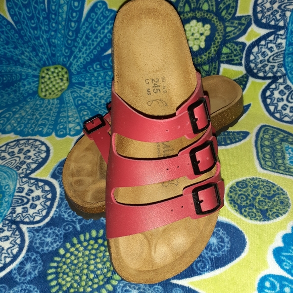 Birkenstock | Shoes | Birkenstock Betula Woogie 38 R Red 3 Strap Style |  Poshmark